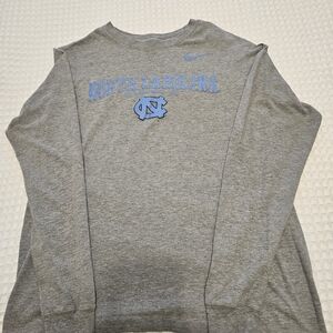 Gray Nike North Carolina Long Sleeve Shirt